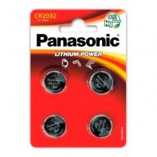 Батарейка CR2032, літієва, Panasonic, 4 шт, Blister (CR-2032EL/4B)