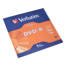 Диск DVD-R Verbatim, 4.7Gb, 16x, Data Life Jacket (43844)