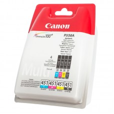 Комплект картриджей Canon CLI-451, Black/Cyan/Magenta/Yellow, 4x7 мл (6524B004)