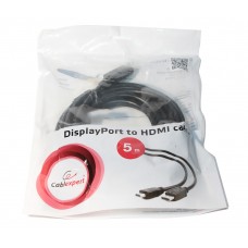 Кабель DisplayPort - HDMI 5 м Cablexpert (CC-DP-HDMI-5M)