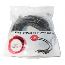 Кабель DisplayPort - HDMI 7.5 м Cablexpert (CC-DP-HDMI-7.5M)