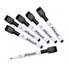 Маркери Rexel для фліпчартів та дощок, 6 шт, Black, 3 мм (2104184)