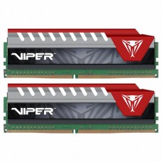 Память 4Gb x 2 (8Gb Kit) DDR4, 2666 MHz, Patriot Viper Elite, Red (PVE48G266C5KRD)