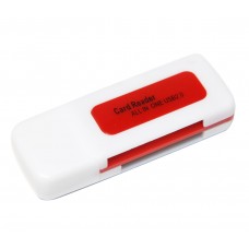 Card Reader внешний Merlion CRD-4BL, M2/microSD, Red