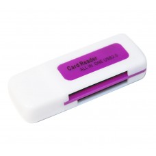 Card Reader внешний Merlion CRD-4YE, M2/microSD, Purple