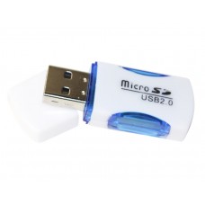 Card Reader зовнішній Merlion CRD-2BL, M2/microSD, Blue