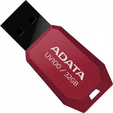 USB Flash Drive 32Gb A-Data UV100 Slim Bevelled Red, AUV100-32G-RRD