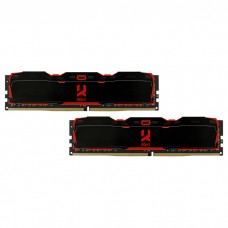 Пам'ять 8Gb x 2 (16Gb Kit) DDR4, 2800 MHz, Goodram Iridium X, Black (IR-X2800D464L16S/16GDC)