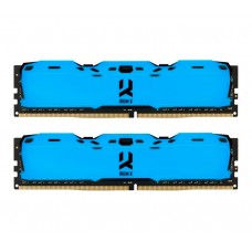 Пам'ять 8Gb x 2 (16Gb Kit) DDR4, 3000 MHz, Goodram IRDM X, Blue (IR-XB3000D464L16S/16GDC)