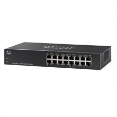 Комутатор Cisco SG110-16HP-EU, Black, 16 портів (8 x Glan, 8x Glan PoE), некерований