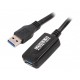 Кабель-удлинитель USB3.0 5 м Viewcon VE057 Black, AM/AF, активный