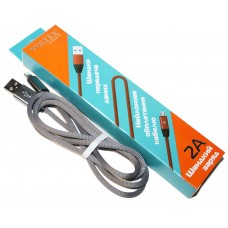 Кабель USB <-> Lightning, Grey, 1 м, Voltex Nylon, 2A, Bulk
