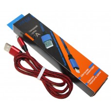 Кабель USB <-> microUSB, Red, 1 м, Voltex  Zebra, 2A