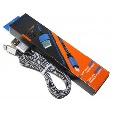 Кабель USB <-> microUSB, White, 1 м, Voltex Zebra, 2A