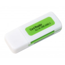 Card Reader внешний Merlion CRD-5GR, M2/microSD/SDHC, Green