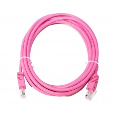 Патч-корд 3 м, UTP, Pink, Cablexpert, литий, RJ45, кат.5е (PP12-3M/RO)