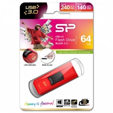 USB 3.0 Flash Drive 64Gb Silicon Power Blaze B50 Red, SP064GBUF3B50V1R