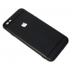 Накладка силіконова для смартфона Apple iPhone 6, Soft Touch, з вирізом «яблуко», чорний