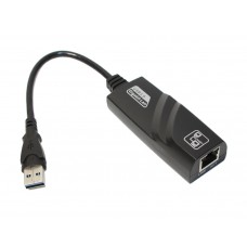 Сетевой адаптер USB 3.0 - Ethernet, 10/100 Мбит/с, Black, Blister
