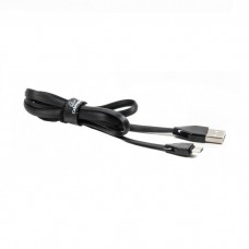 Кабель USB 2.0 – 1.0м AM/Micro-B Cablexpert CCPB-M-USB-01BK, преміум, плоский, 2.4А