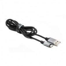 Кабель USB - micro USB 1 м Cablexpert Black, 2.4А, премиум (CCPB-M-USB-09BK)