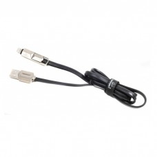 Кабель USB - Lightning + micro USB 1 м Cablexpert Black, 2.4А, плоский (CCPB-ML-USB-05BK)