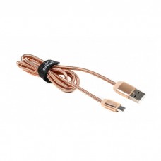 Кабель USB - micro USB 1 м Cablexpert Gold, 2.4А, преміум (CCPB-M-USB-08G)