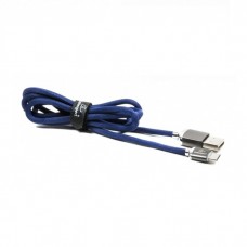 Кабель USB - micro USB 1 м Cablexpert Blue, 2.4А, преміум (CCPB-M-USB-07B)