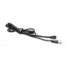 Кабель USB 2.0 - 1.0м AM/Lightning Cablexpert CCPB-L-USB-01BK, премиум, плоский, 2.4А