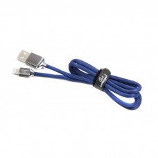 Кабель USB - Lightning 1 м Cablexpert Blue, 2.4А, преміум (CCPB-L-USB-07B)