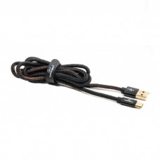 Кабель USB - USB Type-C 1 м Cablexpert Black, 2.4А, премиум (CCPB-C-USB-04BK)