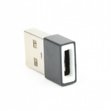 Перехідник Type-C (F) - USB 2.0 (M), Black, Cablexpert (A-USB2-AMCF-01)