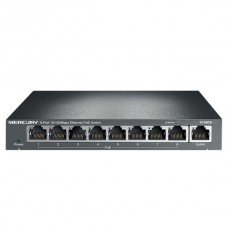 Коммутатор Mercury Mini S109P 8LAN 10/100 Mb POE  + 1 порт Ethernet (Uplink ) 10/100 Мбит/сек, БП