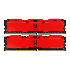 Пам'ять 8Gb x 2 (16Gb Kit) DDR4, 3000 MHz, Goodram IRDM X, Red (IR-XR3000D464L16S/16GDC)