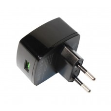 Сетевое зарядное устройство Hoco Mighty power QC3.0, Black, 1xUSB, 3A 18W,(C26)