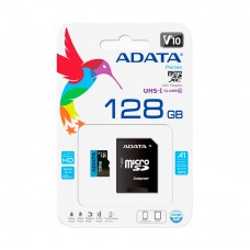 Карта памяти microSDXC, 128Gb, ADATA Premier, SD адаптер (AUSDX128GUICL10A1-RA1)