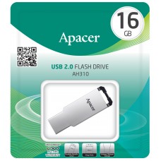 USB Flash Drive 16Gb Apacer AH310, Silver, металлический корпус (AP16GAH310S-1)