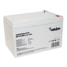 Батарея для ДБЖ 12В 12Ач Merlion AGM GP12120F2, 12V 12.0Ah, 151х98х101 мм