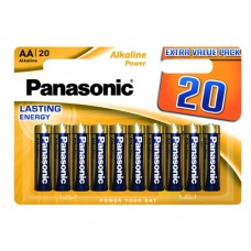 Батарейка AA (LR6), щелочная, Panasonic Alkaline Power, 20 шт, 1.5V, Blister (LR6REB/20BW)