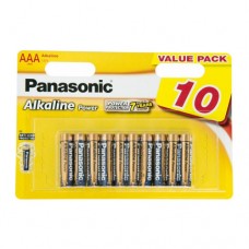 Батарейка AAA (LR03), щелочная, Panasonic Power, 10 шт, 1.5V, Blister (LR03REB/10BW)