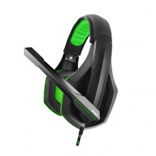 Навушники Gemix X-350 Black/Green, мікрофон, ігрові