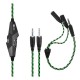 Навушники Gemix X-350 Black/Green, мікрофон, ігрові