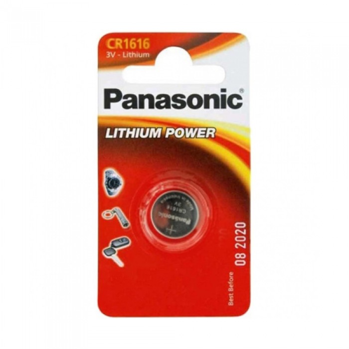 Батарейка CR1616, літієва, Panasonic, 1 шт, 3V, Blister (CR-1616EL/1B)