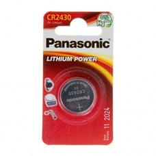 Батарейка CR2430, литиевая, Panasonic, 1 шт, 3V, Blister (CR-2430EL/1B)