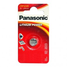 Батарейка CR1220, литиевая, Panasonic, 1 шт, 3V, Blister (CR-1220EL/1B)