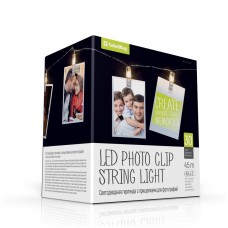 Гірлянда світлодіодна ColorWay, для фото, з прищіпками, 30 LED, 4,5 м, 3xAA (CW-LCP-30L45B)