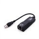 Сетевой адаптер USB 3.0 - Ethernet, 10/1000 Мбит/с, Black, Extradigital (KBV1733)