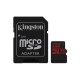 Карта памяти microSDHC, 32Gb, Class10 UHS-I U3 V30, Kingston Canvas React, SD адаптер (SDCR/32GB)