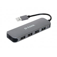 USB 2.0 концентратор D-Link DUB-H4, Black