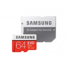 Карта памяти microSDXC, 64Gb, Class10 UHS-I, Samsung EVO Plus, SD адаптер (MB-MC64GA/RU)